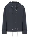Woolrich Summer Short Parka In Gray