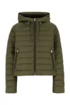 Woolrich Army Green Polyester Down Jacket In Green