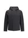 Woolrich Zippered Long-sleeved Casual Jacket In Black