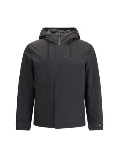 Woolrich Long Sleeve Casual Jacket In Black