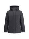 Woolrich Drawstring-hood Down Jacket In Black