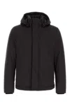 Woolrich Black Stretch Nylon Down Jacket In Black