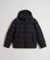 Woolrich Stretch Nylon Down Jacket In Black