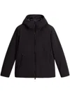 Woolrich Giacca In Tech Softshell Full Zip In Black