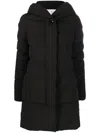 Woolrich Hooded Cotton-padded Suit In Black