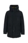 Woolrich Midnight Blue Cotton Down Jacket In Blue