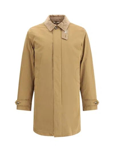 Woolrich Long Sleeve Down Jacket In Gold