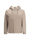 Woolrich Beige Polyester Shell Jacket In Brown