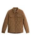 Woolrich Corduroy Quilted Chest Pockets Long Sleeves In Brown