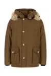 Woolrich Biscuit Cotton Blend Arctic Parka In Brown