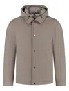 Woolrich Knitted Wool Shirt Jacket In Gray