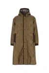 Woolrich Khaki Oversize Padded Jacket In Green