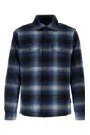 Woolrich Checked Italian Wool Blend Alaskan Padded Overshirt In Multicolor