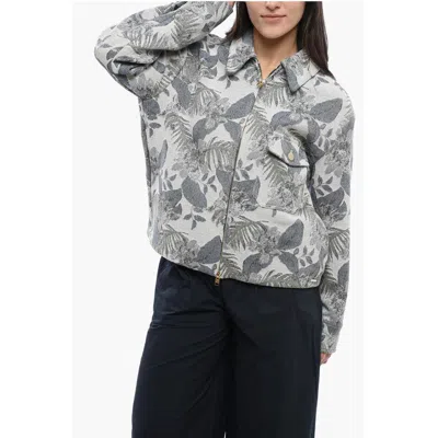 Woolrich Jacquard Floral Pattern Timber Women's Overshirt