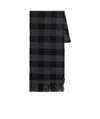 Woolrich Jacquard Tassel Scarf In Black