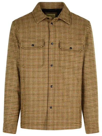 Woolrich Alaskan Beige Wool Blend Shirt In Multi