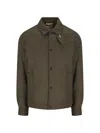 Woolrich Adjustable Waist Overshirt Pockets In Green