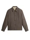 Woolrich Keating Wool Blend Shirt Jacket In Brown
