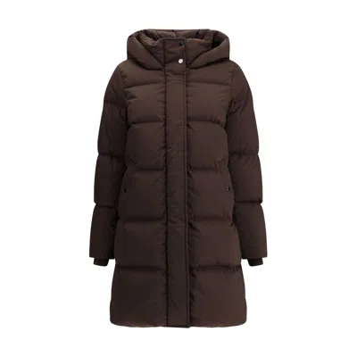 Woolrich Kelly Down Jacket In Brown