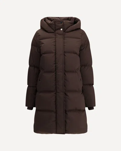Woolrich Kelly Down Jacket In Brown