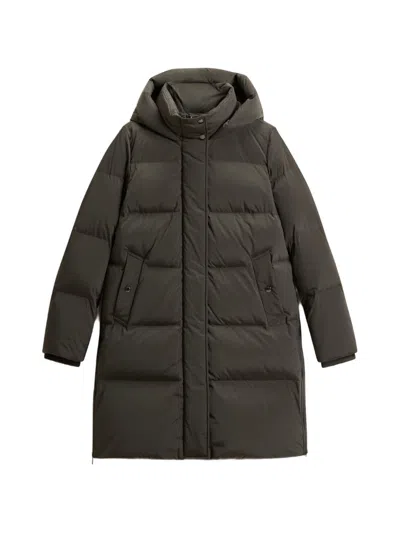 Woolrich Kelly Down Jacket In Olive