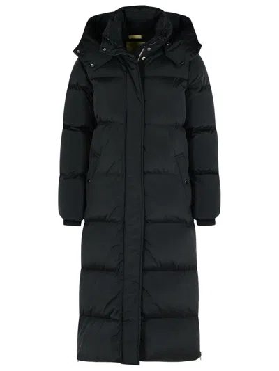 Woolrich 'kelly' Long Black Polyamide Blend Down Jacket