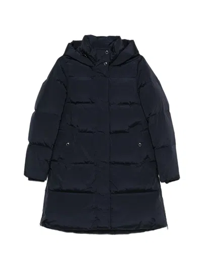 Woolrich Kelly Long Down Jacket  In Blue