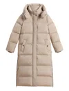 Woolrich Kelly Long Padded Coat In Neutral