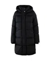Woolrich Quilted Jacket With Concealed Zip And Snap Button Placket In Black