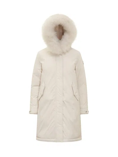 Woolrich Keystone Parka Coat In White