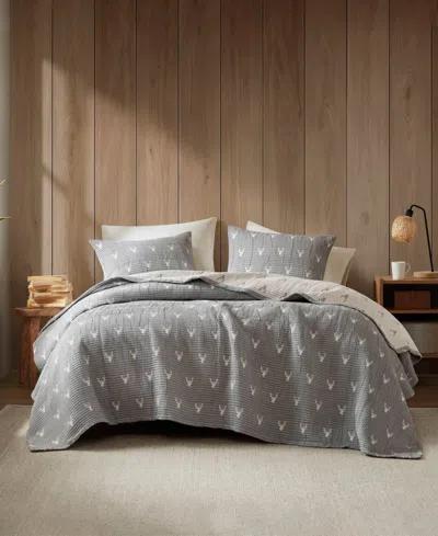 Woolrich Keystone Matelasse 3-pc. Coverlet Set, Full/queen In Gray