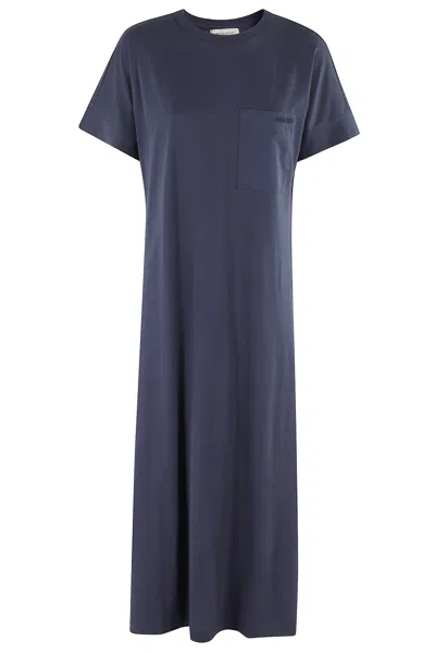 Woolrich Kimono Dress In Blue