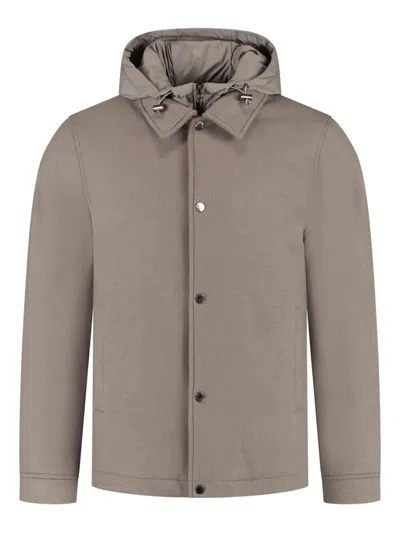 Woolrich Knit Wool Shirt Jacket In Falcon