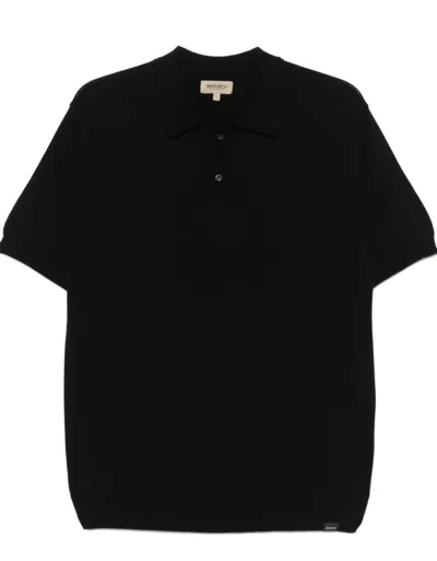 Woolrich Knitted Polo In Black