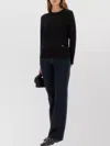 Woolrich Knitwear Crew Neck Long Sleeves Ribbed Hem In Blue