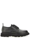 Woolrich Chunky Sole Lace-up Shoes With Pull Tab In Black