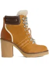 Woolrich Lace-up Shearling-trim Boots In Neutral