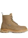 Woolrich Lace-up Zip Boots In Neutral