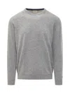 Woolrich Long-sleeved Crewneck Jumper In Grey