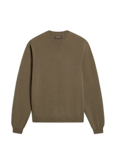 Woolrich Lambswool Crew-neck Sweater In Brown