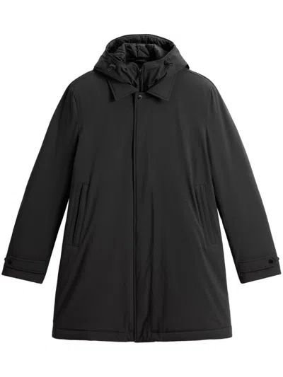 Woolrich Layered Coat In Black