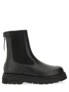 Woolrich Logo-embossed Leather Chelsea Boots In Black