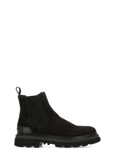 Woolrich Leather Chelsea Boots In Black