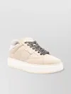 Woolrich Leather Platform Sneakers With Contrast Panel