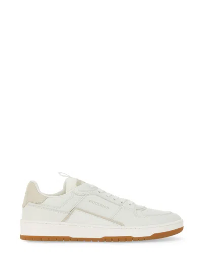 Woolrich Leather Sneaker In White