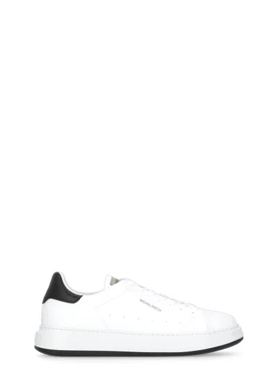 Woolrich Leather Sneakers In White