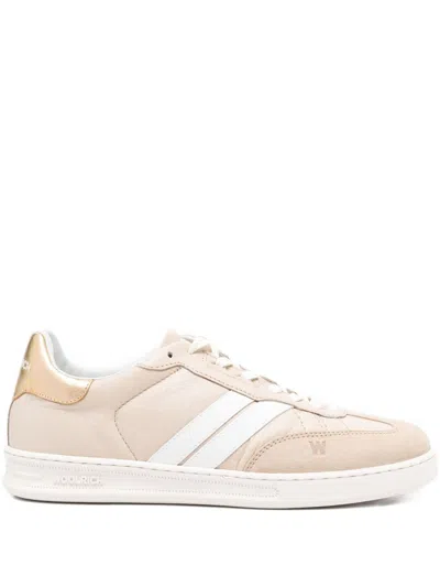 Woolrich Leather Sneakers In Neutral