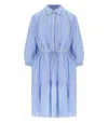 Woolrich Light Blue Broderie Anglaise Shirt Dress In Blue