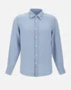 Woolrich Linen Shirt Man Shirt Light Blue Size L Linen