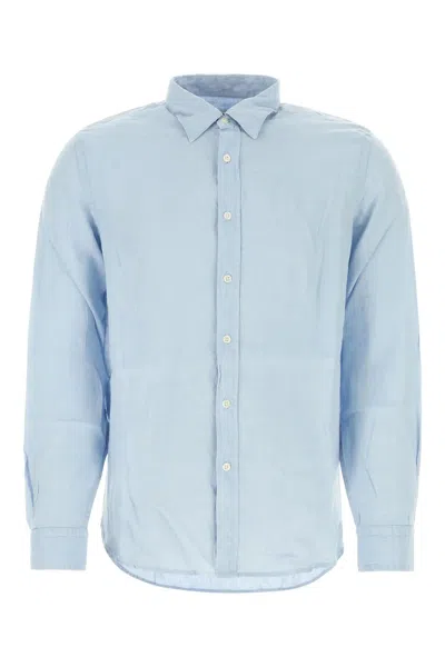 Woolrich Light-blue Linen Shirt In Azzurro